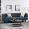 thumbnail image 2 of Homy Casa 3-Seater Modern Tufted Sofas Couches, Navy Blue, 2 of 11