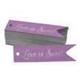 thumbnail image 1 of Inkdotpot Pack Of 100 Love Is Sweet Wedding Favor Paper Tags Craft Real Silver Foil Hang Tags, 1 of 6