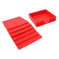 thumbnail image 4 of ziyahi Square Drinks Coaster Silicone Cup Coasters Square Tea Mat Holder Mug Glasses Set Red, 4 of 8