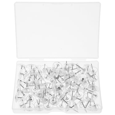 SHISUYAN 2 Boxes Push Pins Clear Thumb Tacks Office Thumb Tacks Cork Board Push Pins Board Push Pin