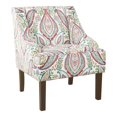 thumbnail image 1 of HomePop Traditional Wood and Fabric Swoop Accent Chair in Multi-Color, 1 of 12