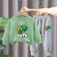 thumbnail image 3 of Pisexur Ensemble de Vêtements d'Automne pour Bébés Filles Garçons 2 Pcs Mode Décontractée Imprimé Mignon Manches Longues Col Rond Chandails en Molleton et Pantalons de Survêtement Ensemble de Survêtement pour Enfants Filles Garçons 3-8 Ans, 3 of 4