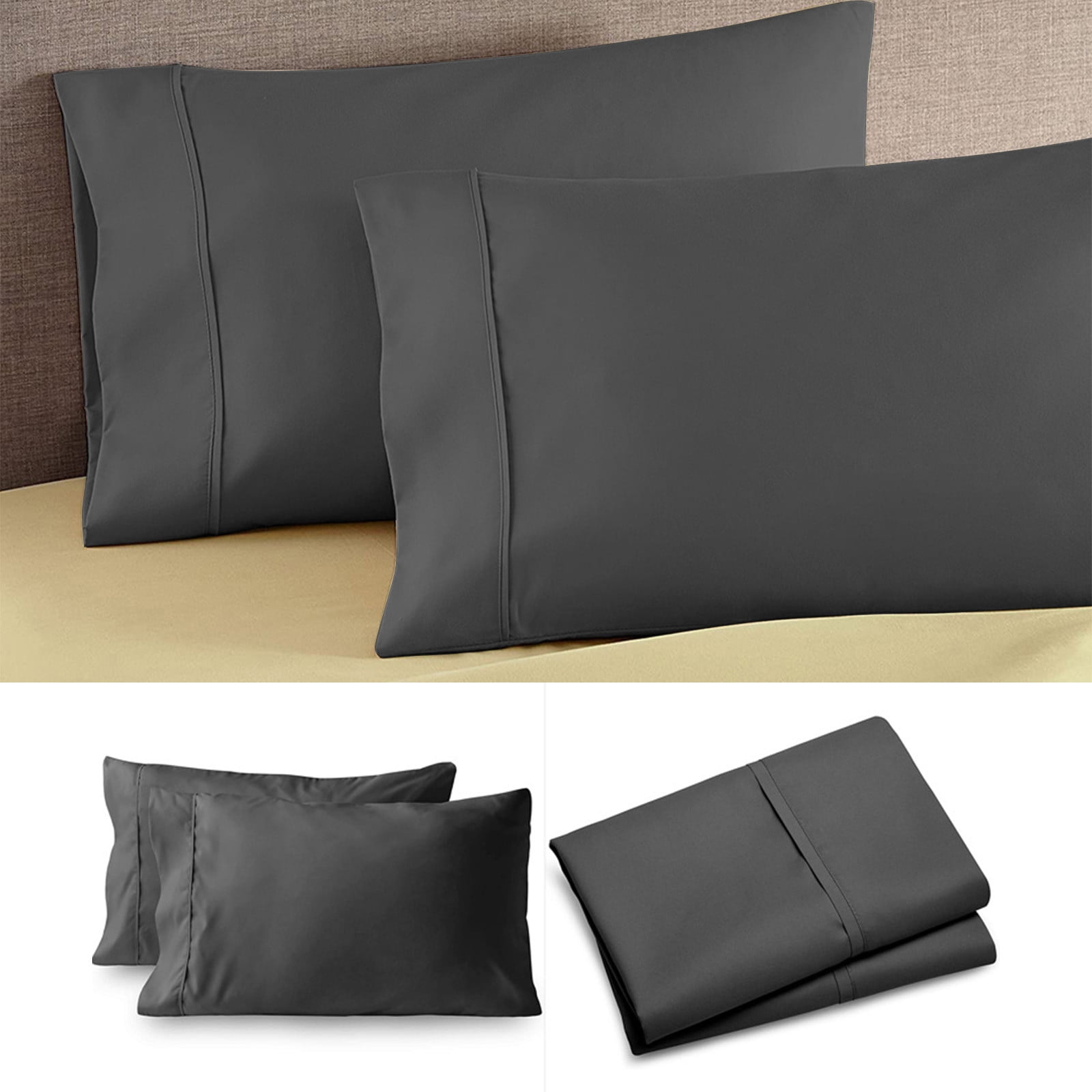 Ahmt Satin Pillowcase For Hair And Skin, Silk Satin Pillowcase, Silky Pillow Cover With Envelope Closure, Allergen Proof Dual Sides Soft Breathable Sm