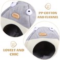 thumbnail image 3 of FONDOTIN Puffer Shape Cat Cave Bed Semi Enclosed Cozy Nest For Cats Pets For Indoor Use For Resting Playing, 3 of 5