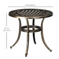 thumbnail image 2 of CoSoTower Table d'Appoint Ronde Extérieure Ф23.6 Pouces, Cadre en Aluminium Moulé, Table de Café pour Patio, Jardin, Balcon, Bronze, 2 of 7