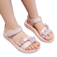 thumbnail image 3 of Kcodviy Children Shoes Summer Butterfly Flip Flops for Toddler Girls Sandals with Diamond Little Closed Toe Water Shoes for Kids Girl Soft Bottom Princess Kids Sandals Size 1 Sandals, 3 of 9