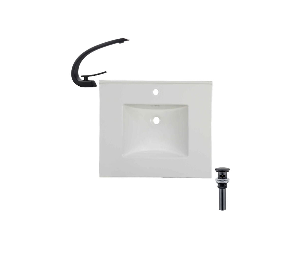 DROP Bath and Kitchen DR091414 Bathroom Vanity Top Set