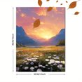 thumbnail image 3 of Daisy Field Sunset Canvas Wall Art 15.75x11.81 Inches, 3 of 8