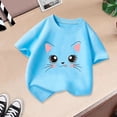 thumbnail image 5 of MEZZALL T-Shirts Graphiques Mignons pour Filles Enfants, Col Rond, Manches Courtes, T-Shirt d'Été Décontracté, Tee Coupe Décontractée, Bébé Tout-Petit Tenue Quotidienne, 5 of 5