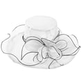 thumbnail image 4 of Women's Solid Color Big Flower Shade English Lady Elegant Temperament Sun Hat, 4 of 4