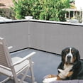 thumbnail image 4 of Filet d'Ombrage pour Balcon Écran d'Intimité de Balcon Couverture de Remplacement Anti-Soleil Rafraîchissant Résistant aux Intempéries Clôture Pare-Vent pour Extérieur Cour Arrière Patio Gris Pâle, 4 of 9
