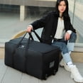 thumbnail image 2 of Foldable Wheel Bags Luggages Storage Bag with Wheels Large Capacity Carry On Luggage Carrier Expandable Trolley Suitcase, 2 of 5