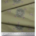 thumbnail image 2 of Soimoi Polyester Crepe Fabric Leaves & Mandala Decorative Print Fabric by The Yard 52 Inch Wide, 2 of 3