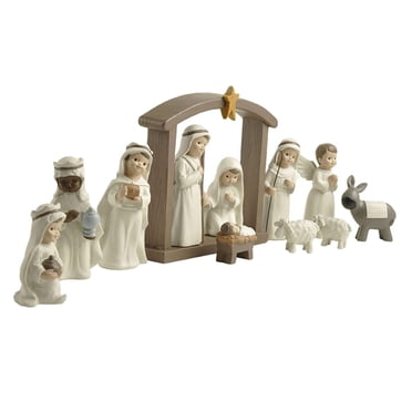 12pcs/set Nativity Sculpture Figurine Miniatures Religious Gift Decor Christmas Decor