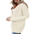 thumbnail image 5 of Women Cable Knitted Cardigan Outwear Solid Color Long Sleeve Open Front Sweater Jacket with Pockets, 5 of 5