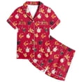 thumbnail image 1 of MIASHUI Girls 2-Piece Pajamas Set Animal Chicken Pattern Button-Down Boys Sleepwear,Red,10-11 Years, 1 of 4