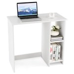 Gymax Bureau d'étude du bureau d'accueil de 31,5''' Petit ordinateur 2 Compartiments