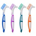 thumbnail image 3 of 4pcs Denture Brush Double Side Toothbrush Multi-Layered Bristles Hard Denture Toothbrushes Teeth Cleaning Brush For Denture, 3 of 5