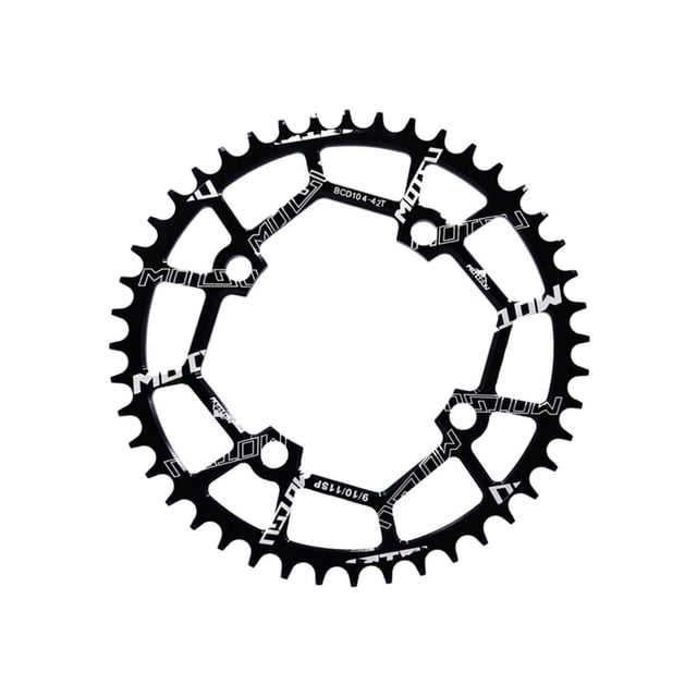 Bike Chainring 104BCD Chainwheel Bicycle Round Chain Wheel bolt Ring Parts Chainring Single Speed Chain Black 42T