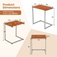 thumbnail image 4 of Costway 3 Pcs Emboîtant Table d'Extrémité de Café Empilable Côté Table de Chevet Salon Bureau, 4 of 10