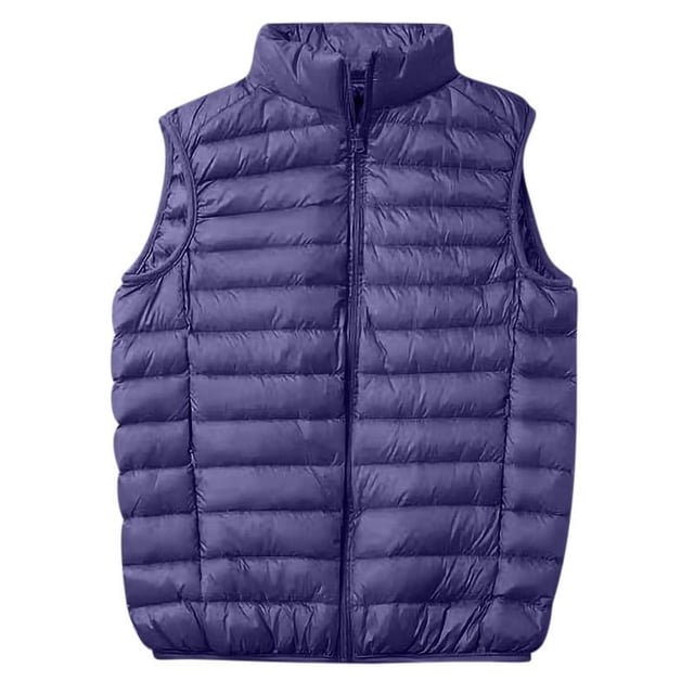 Fengqque Men's Packable Down Vest Outdoor Puffer Vest Winter Navy 14(XXXL)