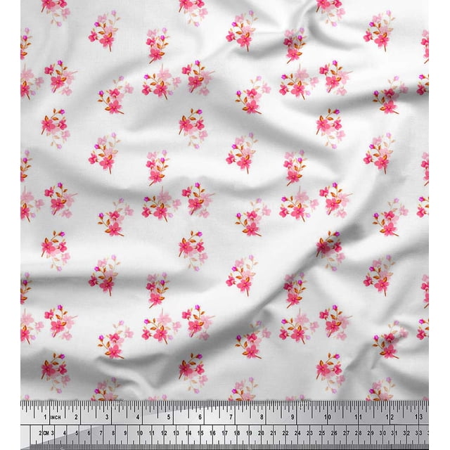 Soimoi Green Heavy Canvas Fabric Diamond Geometric Printed Fabric 1 Yard 58 Inch Wide
