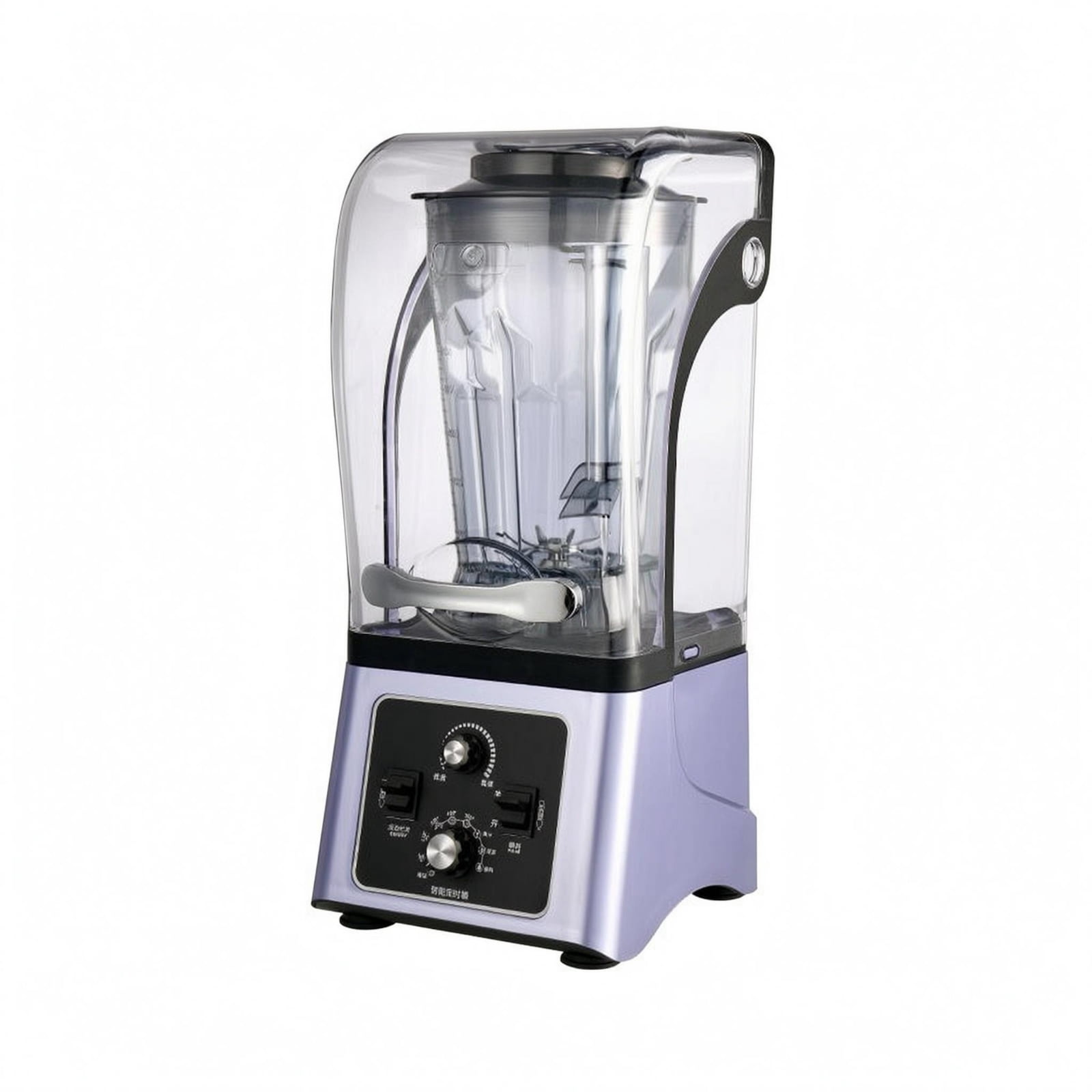 kowaku Soy Milk Maker Sound-Dampening Beverage Blender Transparent Cover Countertop Milk Blender, Violet, 2.5L 110V Us