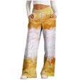 thumbnail image 1 of Yuyuzo Women's High Waisted Wide Leg Color Block Lounge Pants with Pockets, 1 of 4
