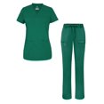 thumbnail image 1 of Adar Uniformes Ensemble de Sarrau pour Femmes - Haut à Col en V Amélioré/pantalon à Multiples Poches, 1 of 7