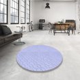 thumbnail image 4 of Ahgly Company Tapis de Zone Rond d'Intérieur Lavable à la Machine, Transitionnel, Bleu Céleste, 4 Pieds Rond, 4 of 7