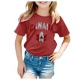 thumbnail image 1 of GDREDA Canada T-Shirts Imprimé Drapeau Filles T-Shirt à Manches Courtes Été Col Rond T-Shirt Coupe Décontractée T-Shirts Basiques, 1 of 6