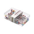 thumbnail image 1 of Needle and Thread Kit Sewing Pins Set for DIY Projects – 100 Straight Pins with Multicolor Pearlized Heads for Fabric Quilting and Crafting, 1 of 3