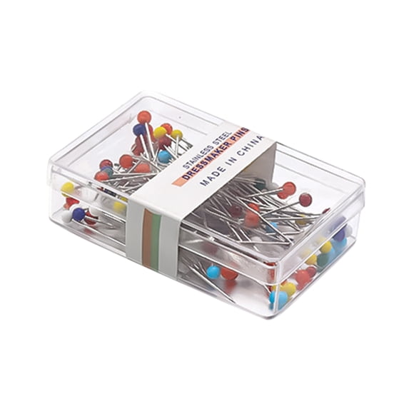 100Pcs Sewing Pins Set Stainless Steel Multicolor Pearlized Head Long Needles For Fabric Quilting DIY Crafts