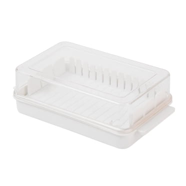Plat à Beurre en Plastique Plat à Beurre Couvert avec Couvercle Conservateur de Beurre en Plastique avec Coupeur pour Couper Facilement Petit Contenant à Beurre