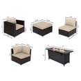 thumbnail image 2 of Innesbrook Collection 11-Piece Aluminum Patio Conversation Set with Grey Cushions and Rectangle Fire Table, 2 of 3
