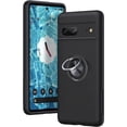 thumbnail image 1 of KOMI for Google Pixel 7 Case, Slim Fit Shockproof Protective Case for Pixel 7, Military-Grade Drop Protection with Ring Kickstand [Magnetic Car Mount Feature] Case for Google Pixel 7-Black, 1 of 5