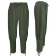 thumbnail image 4 of Meichang Pantalon en Lin pour Femmes à Cordon, Taille Élastique, Pantalon en Coton et Lin, Couleur Unie, Bas Resserré, Pantalon Long, Confortable, Léger, Pantalon d'Été, 4 of 7