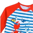 thumbnail image 5 of MIASHUI Ensembles de Maillots de Bain Deux Pièces pour Garçons, Combinaison anti-UV à Manches Longues pour Enfants, Rouge, 1-2 Ans, 5 of 5
