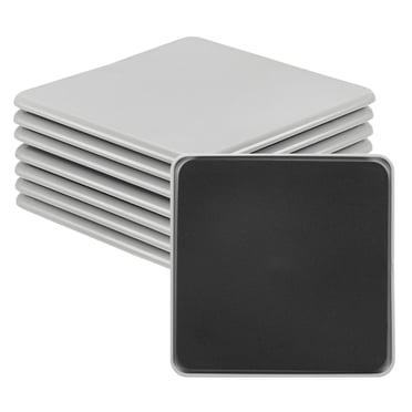 Uxcell Lot de 8 Curseurs de Meubles, Coussin en Mousse EVA de 5 Pouces, Curseurs de Meubles Réutilisables, Coussins Carrés pour Meubles, Protecteurs de Plancher [Gris Pâle]