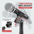 thumbnail image 3 of Pyle Microphone Stand, Mic Stand Height Adjustable, Very Sturdy Universal Microphone Mount with Heavy Compact Base, Lightweight & Compact Mic Stand Style, Metal Stand Base (2.8’ - 5’ ft.), 3 of 5