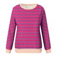 thumbnail image 4 of RXIRUCGD Chandails Décontractés d'Hiver pour Femmes Sans Capuche à Manches Longues à Col Rond, Coupe Ample, Imprimés, Rose Vif, Taille : TG, 4 of 5
