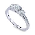 thumbnail image 1 of 1ct Three Stone Diamond Engagement Ring 14K White Gold, 1 of 3
