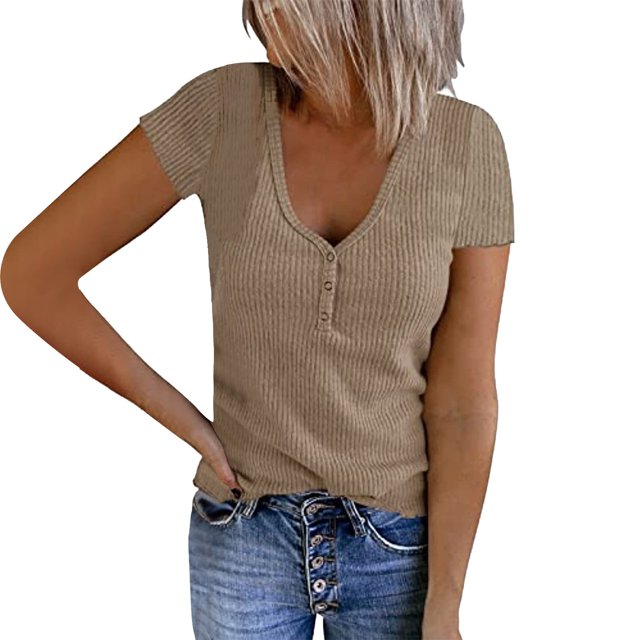 B91xZ Womens Tshirt Rétro T-Shirt de Saint Valentin Casual Lover Cadeau Blouse Tops, Kaki XL