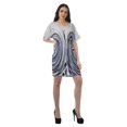 thumbnail image 3 of Moomaya Robes Décontractées pour Femmes Courtes Imprimées Robe Fluide à Col en V pour Femmes Grande Taille, 3 of 6