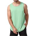 thumbnail image 3 of Yuyuzo Sleeveless Shirts for Men Round Neck Workout Tank Tops Solid Color T Shirts Loose Fitted Tees, 3 of 6