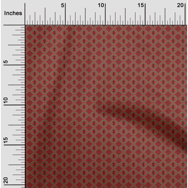 oneOone Georgette Viscose Fabric Diamond Geometric Decor Fabric Printed BTY 42 Inches Wide