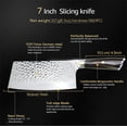thumbnail image 3 of Akatsuki Meat Cleaver Chef Kitchen Knife Handmade Forged High Carbon Steel Butcher Knife Chinese Scliing Chopping Bone Cutter Wood Handle, 3 of 5