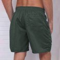 thumbnail image 4 of Yuyuzo Mens Shorts High Waisted Drawstring Quick Dry Summer Beach Swim Knee Length Shorts with Pockets, 4 of 4