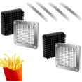 thumbnail image 1 of JP 2 - Pack 1/4'' Replacement Chopper Blades & Pushers - For Veggie, Fruit & French Fry Cutters, Silver, 1 of 9
