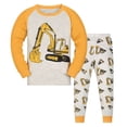 thumbnail image 1 of Ensemble de Pyjama pour Tout-Petites Filles, Haut à Col Rond à Enfiler à Imprimé Dinosaure, Pyjama de Printemps et d'Automne, Pyjama pour Fille, Taille 1-2 Ans, 1 of 3